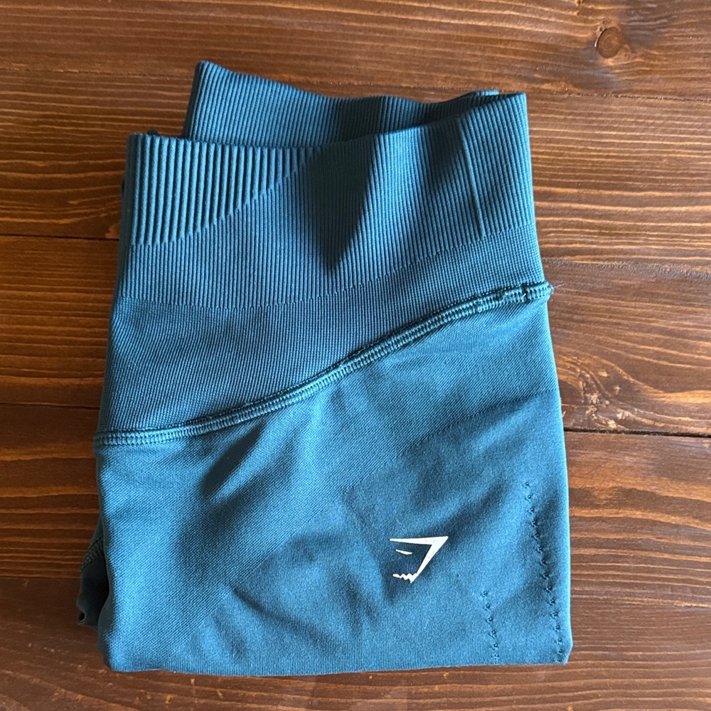 GymShark Compression Teal High-Waisted Leggings